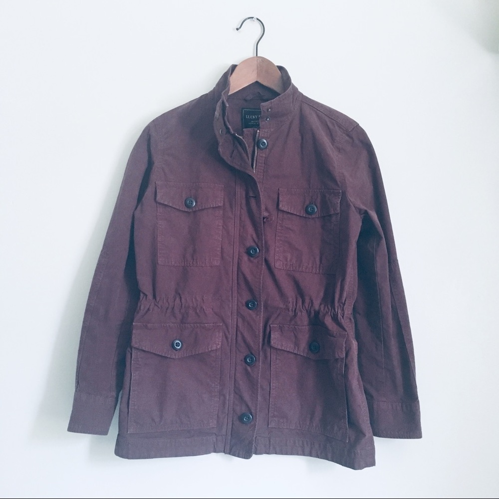 Lucky Brand burgundy utility jacket size S